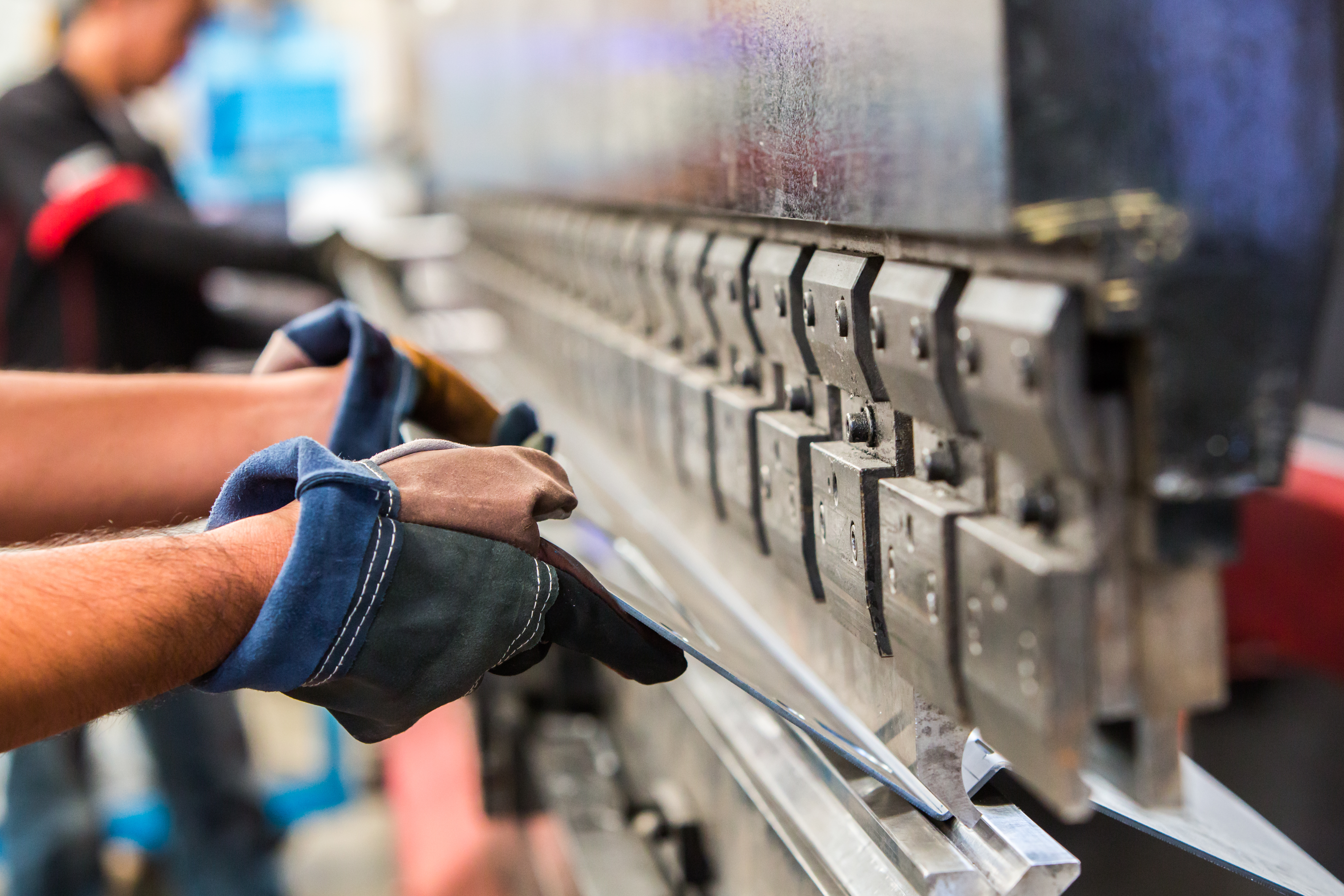 Sheet metal bending in factory